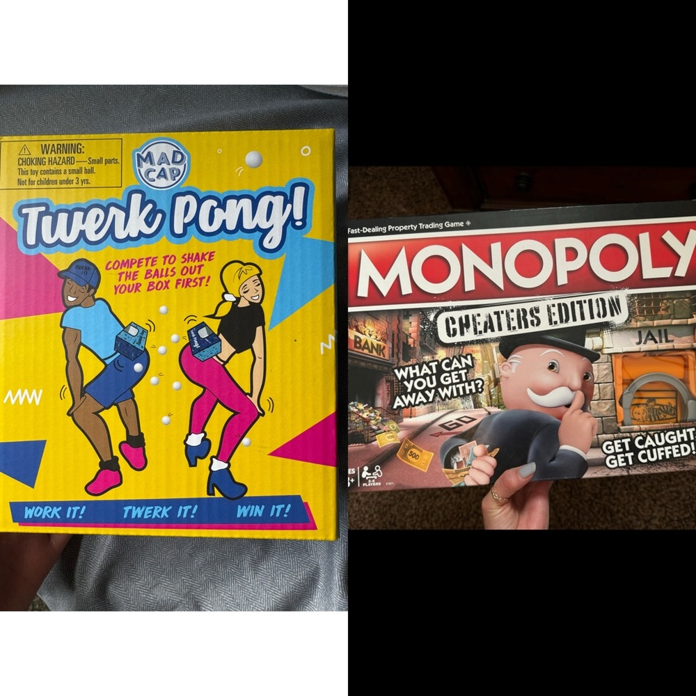 Mad Cad Twerk Pong and Monopoly Cheaters Edition Games